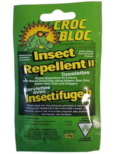 Croc Bloc Insect Repellent Towellete 30% - Single