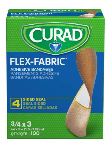 Curad Fabric Bandages 3/4" x 3" 100's Latex Free