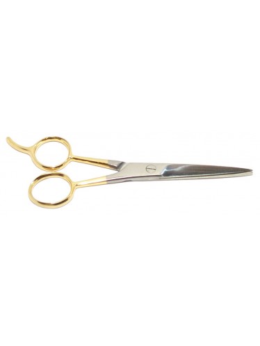 Barber Scissors - 5" Gold dip with finger rest