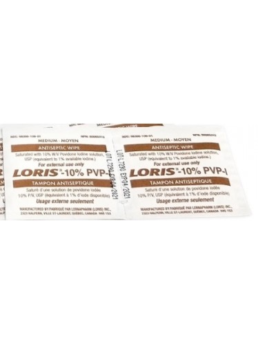 Povidone Iodine, Antiseptic Prep Pads, 8/Unit Bag