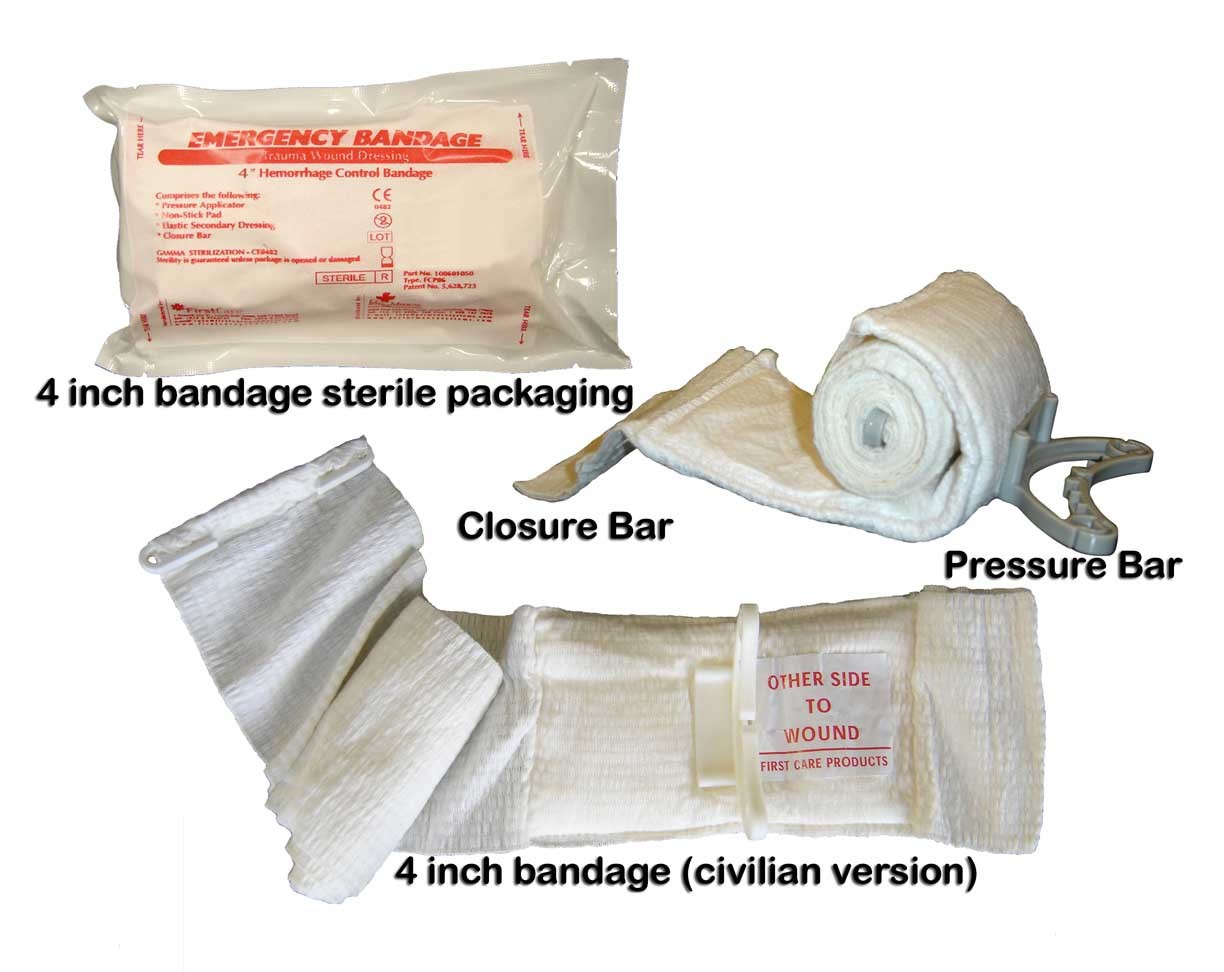 Emergency Bandage (a.k.a. The Israeli Bandage) - 4 or 6 - The First Aid  Zone