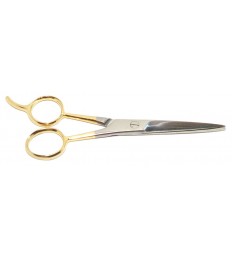 Barber Scissors - 5" Gold dip with finger rest