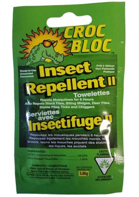 Croc Bloc Insect Repellent Towellete 30% - Single