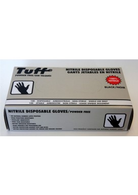 Disposable Nitrile gloves - Black, Powder Free