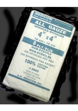 Gauze Pads (Non-Sterile) - 8 ply, 4" x 4"