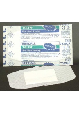 Gauze Pads (sterile): Non-Adherent Island Dressing (2" x 3"), 5/bag