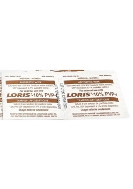 Povidone Iodine, Antiseptic Prep Pads, 8/Unit Bag