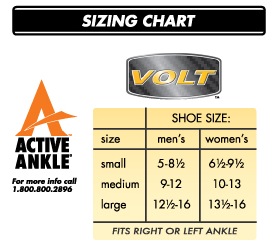 Active Ankle Volt Size Chart